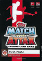 Trading Card 708: Rückseite Trading Card; Topps Match Attax Extra 2019/2020; Topps