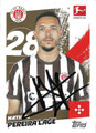 Sticker 266 signiert: Mathis Pereira Lage; Fußball Bundesliga (Offizielle Sticker-Sammlung 2025/2026); Topps