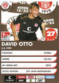 David Otto; Rückseite Autogrammkarte: Saison 2022/23 (2. Bundesliga)