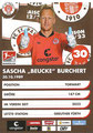 Sascha Burchert; Rückseite Autogrammkarte: Saison 2022/23 (2. Bundesliga)