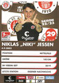 Niklas Jessen; Rückseite Autogrammkarte: Saison 2022/23 (2. Bundesliga)
