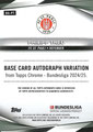 Trading Card BA-ESA: Rückseite Trading Card (Orange Lava 14/25): Elias Saad; Topps Chrome Bundesliga 2024/25; Topps