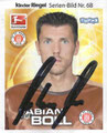 Sticker 6B mit Originalunterschrift (Variante Kinder Rigel): Fabian Boll; Bundesliga Stars Quartett 2011; Anmerkung: In Kooperation mit Toops; Ferrero  