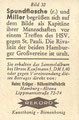 Sammelbild 32: Toor….Toor..! Volkssport Fußball; Rückseite Sammelbild: Krüger, Heinz, Nährmittelfabrik, Hamburg-Altona.