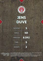 Rückseite Trading Card: Jens Duvel (Braune Parallel 42/99); On-Card Signature (Legenden); UltimateDropz