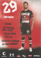 Jan-Marc Schneider; Rückseite Autogrammkarte: Saison 2017/18 (2. Bundesliga)