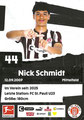 Rückseite Autogrammkarte: Saison 2025/26 (1. Bundesliga)