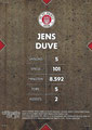 Rückseite Trading Card: Jens Duve (Grüne Parallel 10/25); On-Card Signature (Legenden); UltimateDropz
