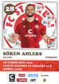 Söhren Ahlers; Rückseite Autogrammkarte: Saison 2023/24 (2. Bundesliga)