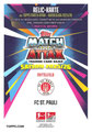 Rückseite Trading Card: Relic-Karte; Topps Match Attax 2025/2026; Topps