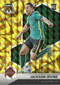Trading Card 147: Jackson Irvine (Mosaic Reactive Gold); 2021-22 Panini Mosaic Road to FIFA World Cup Soccer Cards; (Panini America)