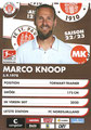 Marco Knoop; Rückseite Autogrammkarte: Saison 2022/23 (2. Bundesliga)