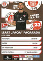 Leart Paqarada; Rückseite Autogrammkarte: Saison 2022/23 (2. Bundesliga)