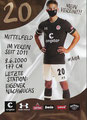 Finn Ole Becker; Rückseite Autogrammkarte: Saison 2020/21 (2. Bundesliga) Variante 1: Rückseite: Schriftzug oben rechts: Mein Verein !!!