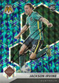Trading Card 147 mit Originalunterschrift: Jackson Irvine (Mosaic Choice Peacock); 2021-22 Panini Mosaic Road to FIFA World Cup Soccer Cards; (Panini America)