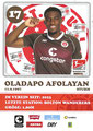 Oladapo Afolayan; Rückseite Autogrammkarte: Saison 2023/24 (2. Bundesliga)