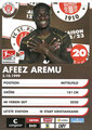 Afeez Armemu; Rückseite Autogrammkarte: Saison 2022/23 (2. Bundesliga)