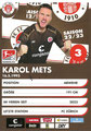 Karlo Mets; Rückseite Autogrammkarte: Saison 2022/23 (2. Bundesliga)