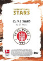 Trading Card ohne Nummer: Rückseite Trading Card (Orange 08/49): Elias Saad; International Stars 2024/25; Toops