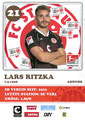 Lars Ritzka; Rückseite Autogrammkarte: Saison 2023/24 (2. Bundesliga)
