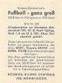 Sammelbild 228: Rückseite Sammelbild; Fußball-ganz groß (Teil 1); Kosmos, Zigarettenfabrik, Memmingen