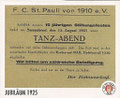 Sticker 127: Jubiläum 1925; Sportliche Geschichte; St. Pauli Sammeln! Panini Bilderdienst, Stuttgart