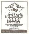 Rückseite eines Stickers dieser Serie; Fußball Bundesliga 2002; Panini Bilderdienst, Nettetal, Kaldenkirchen