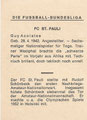 Sammelkarte ohne Nummer: Rückseite Sammelkarte; Die Fußball Bundesliga; Heinerle, Wundertüten, Hugo Hein KG, Bamberg