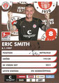Eric Smith; Rückseite Autogrammkarte: Saison 2022/23 (2. Bundesliga)