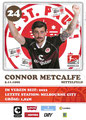 Connor Metcalfe; Rückseite Autogrammkarte: Saison 2023/24 (2. Bundesliga)