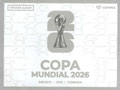 Rückseite eines Stickers dieser Serie: Mannschaftsbild; Copa Mundial 2026; Gemma