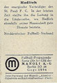 Sammelbild 152: Rückseite Sammelbild;  Fußball-Propaganda-Serie, Manoli "Abseits"; Manoli Zigarettenfabrik