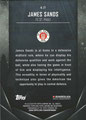 Trading Card N-27: Rückseite Trading Card: James Sands; Midnight Bundesliga 2024/25; Topps