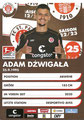 Adam Dzwigala; Rückseite Autogrammkarte: Saison 2022/23 (2. Bundesliga)