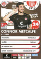 Conner Metcalfe; Rückseite Autogrammkarte: Saison 2022/23 (2. Bundesliga)
