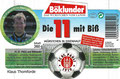 Sammelbild 1: Klaus Thomforde; Die Elf mit Biß; Böklunder