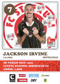 Jackson Irvine; Rückseite Autogrammkarte: Saison 2023/24 (2. Bundesliga)