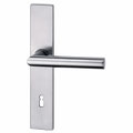 Türdrückergarnitur - HAGER 48.1184/48.1046 Serie Gossau - matt verchromt - für Zimmertüren - Drückervierkant 8 mm