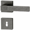 Türdrückergarnitur - HAGER 12.135/12.200 Serie Next - geschmiedet, thermopatiniert - für Zimmertüren - Drückervierkant 8 mm