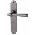 Türdrückergarnitur - HAGER 12.138/12.159 Serie Bern - geschmiedet, thermopatiniert - für Zimmertüren - Drückervierkant 8 mm