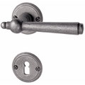 Türdrückergarnitur - HAGER 12.138/12.194 Serie Bern - geschmiedet, thermopatiniert - für Zimmertüren - Drückervierkant 8 mm