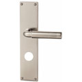 Renovationsgarnitur - HAGER 23.1147H/43.1182H Serie Basel - vernickelt - für Haustüren - Drückervierkant 9 mm - mit Langschild RZ 78
