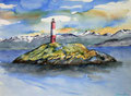 Leuchtturm vor Ushuaia, 40x50cm, (c)D.Saul 2011,Argentinien