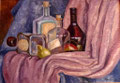 Flaschen, Öl auf Leinkarton, 50x35