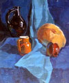 Stillleben mit Kürbis, Öl auf Leinwand, 50x60