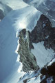 Tiefblick auf den Ostnordostgrat mit Wellenkuppe 3903 m