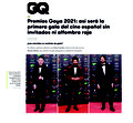 revista GQ: premios GOYA 2021. 2 Marzo 2021.