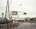福島県いわき市　小名浜港 水族館ららミュ前の道路をトラックが塞いでいた。