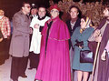Presepe vivente a Linguaglossa a cura dei giovani della Parrocchia "San Francesco". Visita del Vescovo S.E. Mons. Pasquale Bacile. Natale 1972