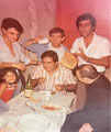 Scampagnata con la "San Pio X". Da sinistra: Pasquale Santoro, Salvatore Cacciola, Nardo Stagnitta. Seduti Carmelino Mazza e Padre Di Mauro - 1994